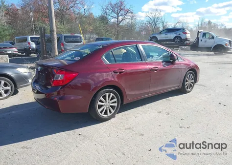 2012 Honda Civic Ex z USA, uszkodzony, nr VIN 19XFB2F86CE355117